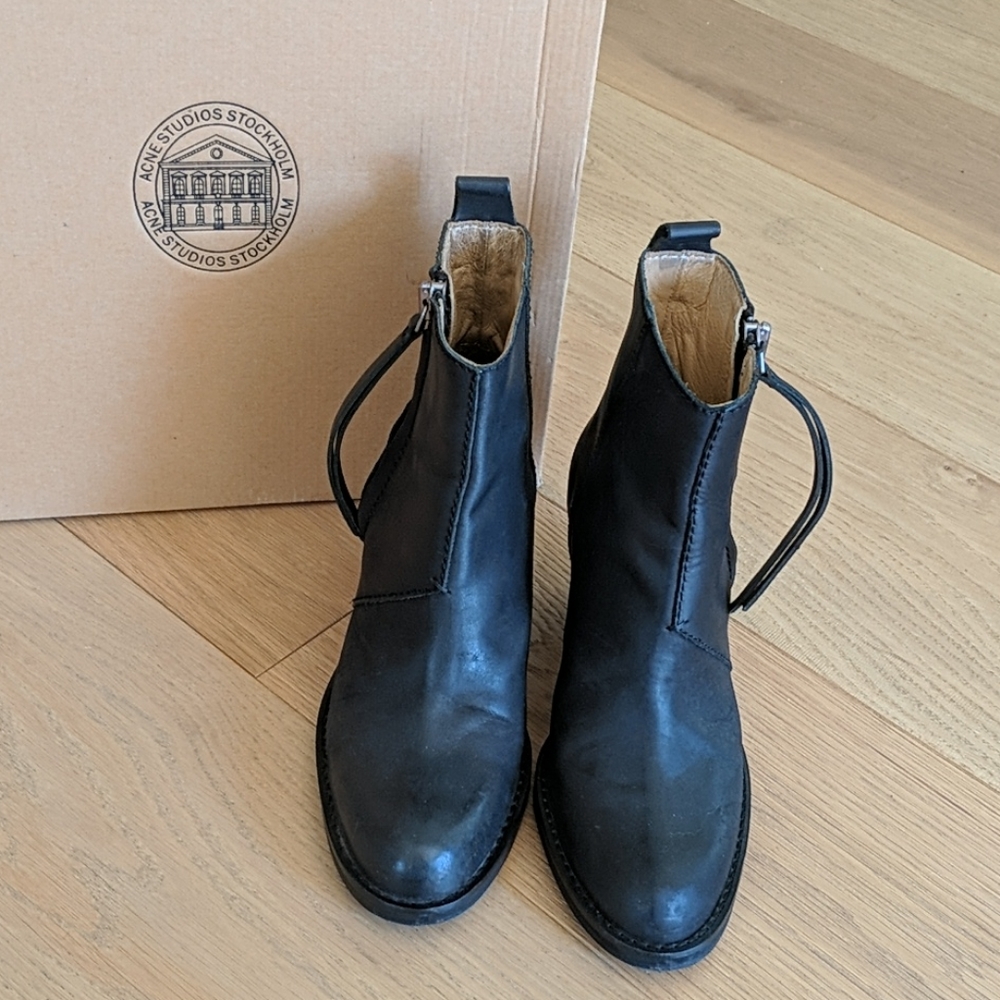 Acne Black Pistol Boot 36